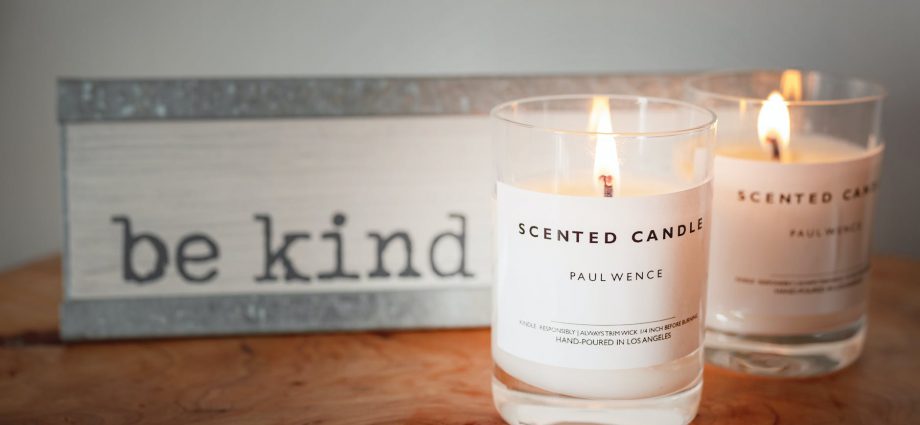 two lighted candles
