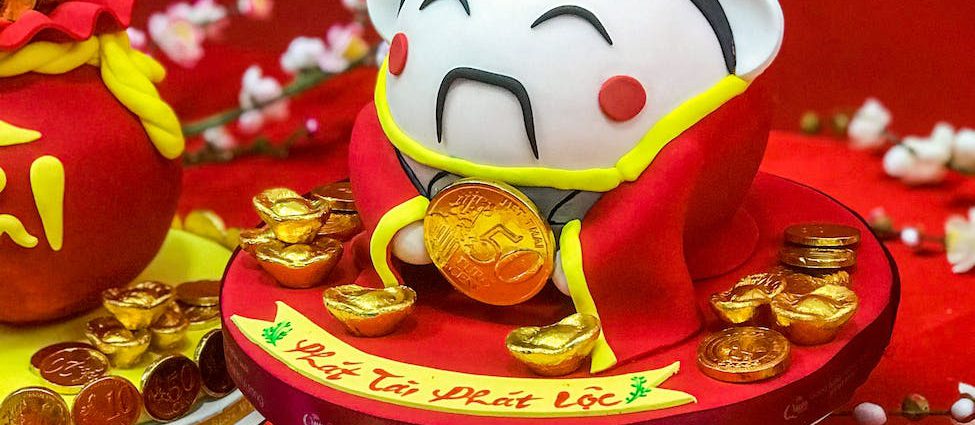 cute small god of wealth ornament