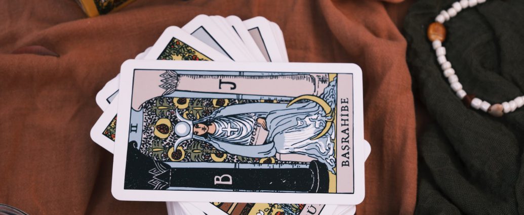 deck of tarot cards in close up photography